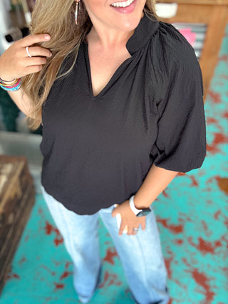 Elegant Puff Sleeve Top