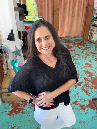 V-neck Lightweight Sweater Top