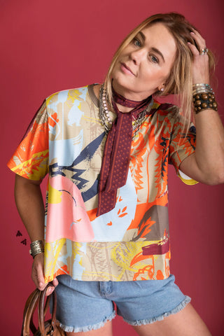 Neon Roundup Top