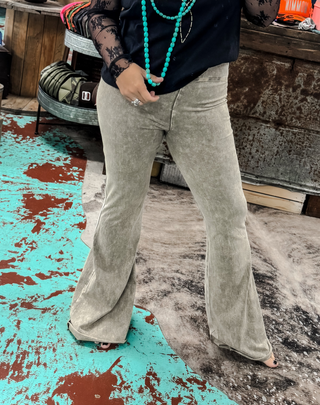 Acid Wash High Waist Pants