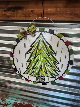Christmas Tree Round Door Hanger