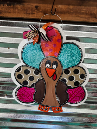 Little Turquoise Turkey Door Hanger