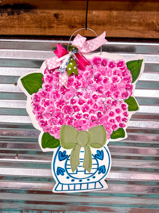 Blue and White Floral Hanger