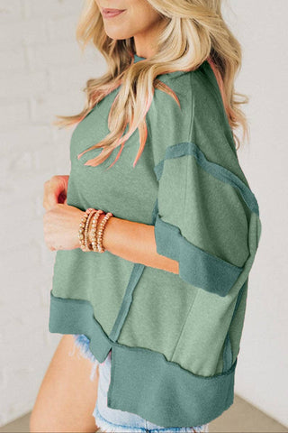Colorblock Reverse Seam Summer Top