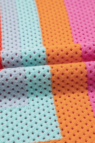 Colorblock Eyelet Summer Sweater T-Shirt