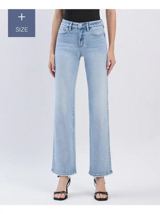 High Rise Slim Wide Leg Jeans