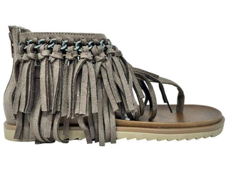 Peaceful Taupe Fringed Sandals