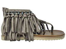 Load image into Gallery viewer, Peaceful Taupe Fringed Sandals